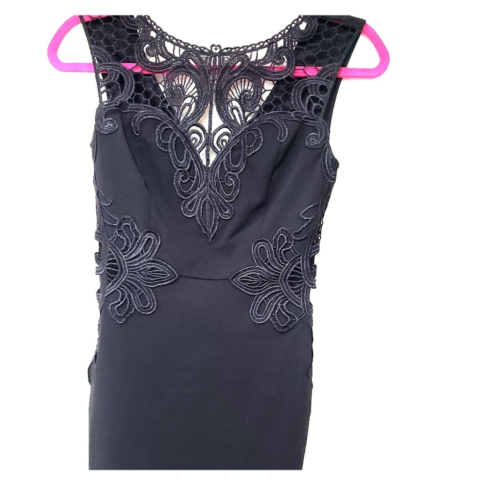 A'gaci laser cut out mini dress